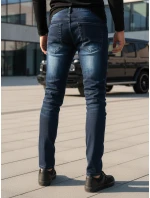 Modré pánské kalhoty FashionStreet UX3804