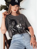 COMIS dámské tričko tmavě šedé FashionStreet RY2607