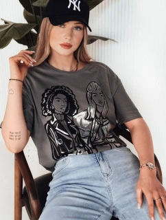COMIS dámské tričko tmavě šedé FashionStreet RY2607