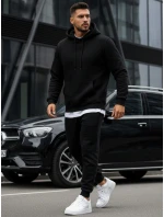 Pánská mikina s kapucí černá BX2028