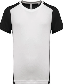 Kariban ProAct PA 4014 Pánské kontrastní sportovní tričko 20.4014 white/black