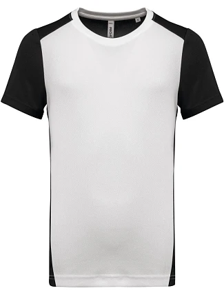 Kariban ProAct PA 4014 Pánské kontrastní sportovní tričko 20.4014 white/black