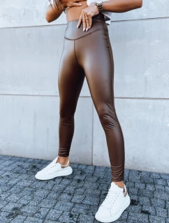 Dámské voskované legíny JEWELS hnědé FashionStreet UY1702