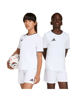 Dětská trička adidas Entrada 26 Jersey bílo-černá JZ2532 Dětská trička adidas Entrada 26 Jersey bílo-černá JZ2532
