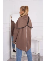 Zateplená mikina se zipem na zádech mocca Zateplená mikina se zipem na zádech mocca