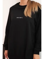 Dámský bavlněný komplet mikina a legíny s nápisem Minimal černý