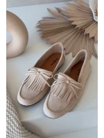 Dámské mokasíny s třásněmi světle béžové Janelisse