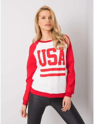 Mikina DS BL 1111.06P bílá a červená Mikina DS BL 1111.06P bílá a červená