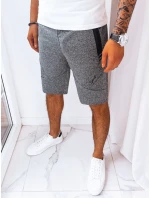 Pánské tmavě šedé teplákové šortky FashionStreet SX2237