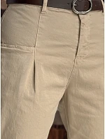 Dámské bavlněné chinos kalhoty CHINOSKA tmavě béžové FashionStreet UY2556 Dámské bavlněné chinos kalhoty CHINOSKA tmavě béžové FashionStreet UY2556