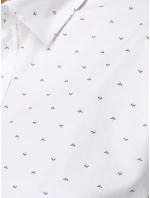 Pánská bílá vzorovaná košile slim fit FashionStreet DX2699