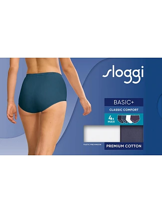 sloggi Basic+ Maxi C4P - White / Blue - SLOGGI White / Blue - SLOGGI sloggi Basic+ Maxi C4P - White / Blue - SLOGGI White / Blue - SLOGGI