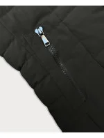 Prošívaná dámská zimní bunda v army barvě J Style (16M9119-136)