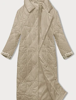 Dámský oversize kabát béžový (5M3177-62)