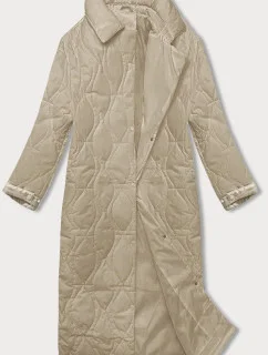 Béžový dámský oversize kabát (5M3177-62)