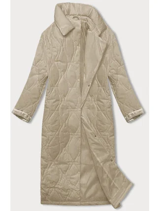 Béžový dámský oversize kabát (5M3177-62)