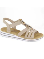 Pohodlné sandály Rieker W RKR680 beige Pohodlné sandály Rieker W RKR680 beige