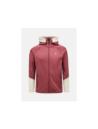 Pánská mikina PEAK PERFORMANCE M Rider Essentials Midlayer Zip Hood, červená
