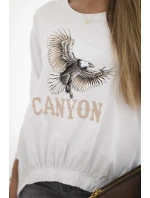 Dámská halenka s orlem a nápisem Canyon bílý