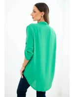 Halenka s delším zadním dílem zelená