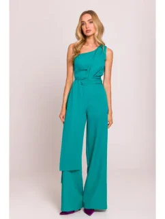 M845 Kombinéza na jedno rameno se šerpou - tyrkysová