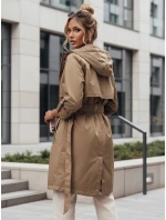 Dámská přechodná bunda parka NOLES tmavě béžová FashionStreet TY4280