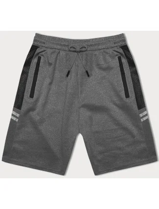 Tmavě šedé pánské kraťasy s reflexními vsadkami (8K280-5) Tmavě šedé pánské kraťasy s reflexními vsadkami (8K280-5)