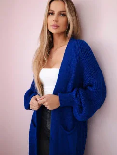 Svetr dlouhý kardigan chrpově modrá