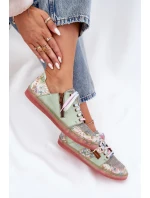 Kožené Polobotky Dámské Maciejka 06791-09 Světle Zelené Kožené Polobotky Dámské Maciejka 06791-09 Světle Zelené