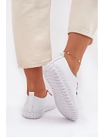 Kožené dámské polobotky Vinceza 95376 Bílé