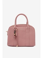 Kufříková taška Eco semišová s přívěskem Růžová Sorielle