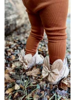 Dívčí teplé sněhule s mašlemi Béžove Meriva Dívčí teplé sněhule s mašlemi Béžove Meriva