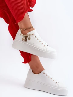 Dámské Tenisky na platformě s přívěsky, Bílá Tivissa