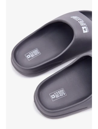 Pánské pěnové pantofle s logem Big Star – šedé Pánské pěnové pantofle s logem Big Star – šedé