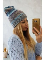 Fleecová čepice Klaudia K255 marine+grey Fleecová čepice Klaudia K255 marine+grey