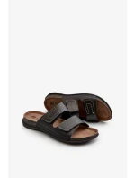 Pohodlné pánské pantofle se suchým zipem Inblu Black Pohodlné pánské pantofle se suchým zipem Inblu Black