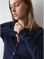 Versatile Rib Cardigan LSL - Blue - TRIUMPH Blue - TRIUMPH Versatile Rib Cardigan LSL - Blue - TRIUMPH Blue - TRIUMPH