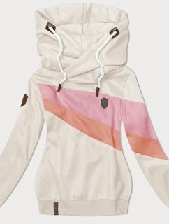 Béžová dámská mikina s kapucí (2301)