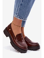 Kožené dámské mokasyny Vinceza 18125 hnědé