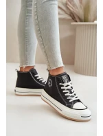 Zateplené Dámské Tenisky Na Platformě Eko Kůže Big Star Černé Zateplené Dámské Tenisky Na Platformě Eko Kůže Big Star Černé