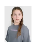 Dívčí tričko oversize s potiskem 4F 4FJWAW25TTSHF2387-23S