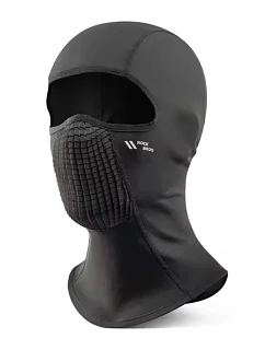 Cyklistická kukla Rockbros LF25699 z fleece – černá