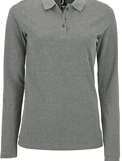SOL'S Perfect LSL Women Dámské piqué polo s dlouhým rukávem 25.2083 grey melange