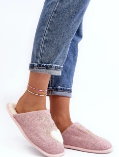 Dámské klasické pantofle s růžovou výstelkou Mabira