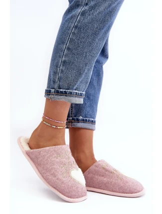 Dámské klasické pantofle s růžovou výstelkou Mabira