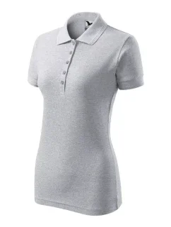 Pique Polo polokošile dámská světle šedý melír