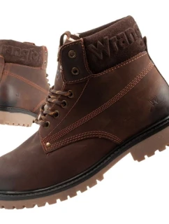 Wrangler Arch pánské boty sable boots smart leather dark brown