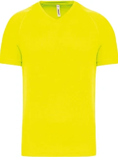 Kariban ProAct PA 476 Pánské sportovní tričko s výstřihem do V 20.P476 fluorescent yellow