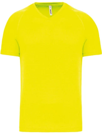 Kariban ProAct PA 476 Pánské sportovní tričko s výstřihem do V 20.P476 fluorescent yellow