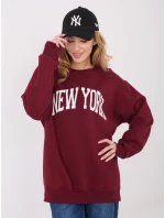 Mikina WT BL A1062.29 bordó Mikina WT BL A1062.29 bordó